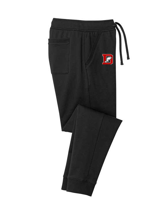 Deerfield HS Track and Field Logo Red D - Cotton Joggers