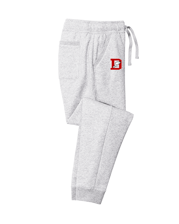 Deerfield HS Track and Field Logo Red D - Cotton Joggers