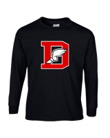 Deerfield HS Track and Field Logo Red D - Cotton Longsleeve