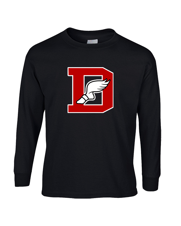 Deerfield HS Track and Field Logo Red D - Cotton Longsleeve