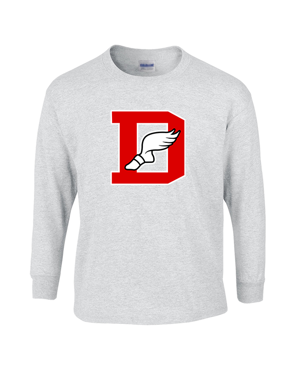 Deerfield HS Track and Field Logo Red D - Cotton Longsleeve