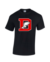 Deerfield HS Track and Field Logo Red D - Cotton T-Shirt