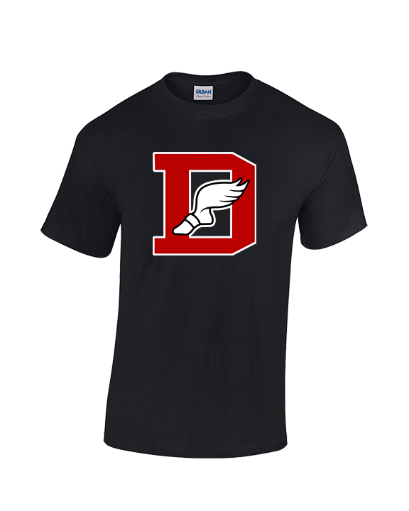 Deerfield HS Track and Field Logo Red D - Cotton T-Shirt