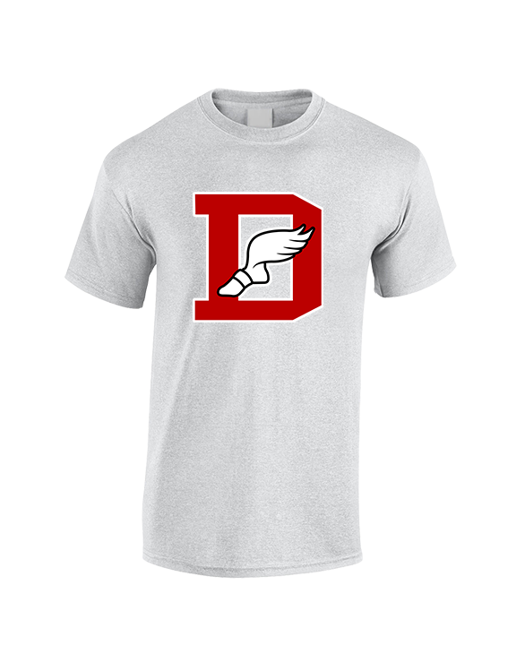 Deerfield HS Track and Field Logo Red D - Cotton T-Shirt