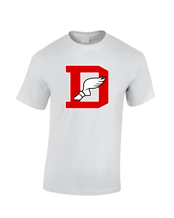 Deerfield HS Track and Field Logo Red D - Cotton T-Shirt