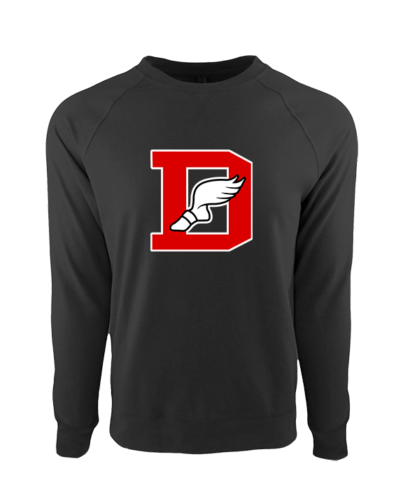 Deerfield HS Track and Field Logo Red D - Crewneck Sweatshirt