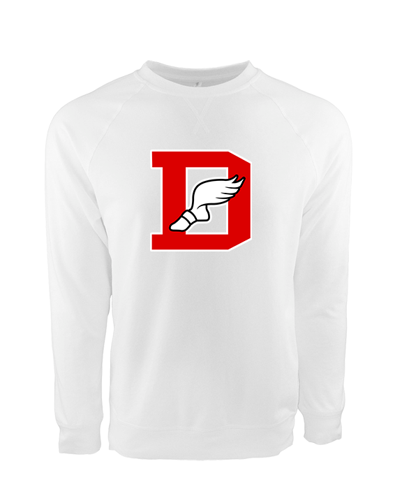 Deerfield HS Track and Field Logo Red D - Crewneck Sweatshirt