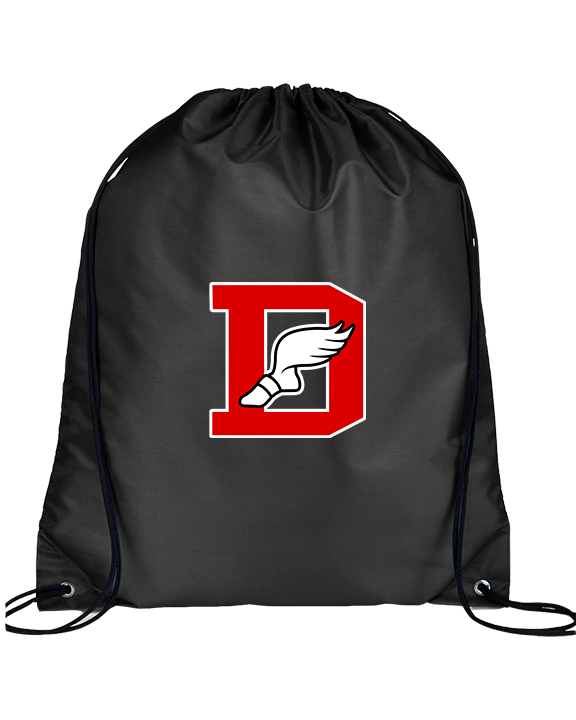 Deerfield HS Track and Field Logo Red D - Drawstring Bag
