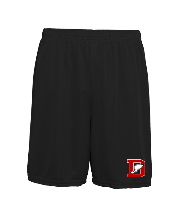 Deerfield HS Track and Field Logo Red D - Mens 7inch Training Shorts