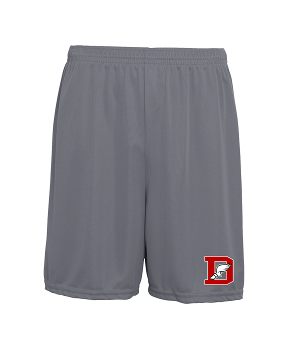 Deerfield HS Track and Field Logo Red D - Mens 7inch Training Shorts