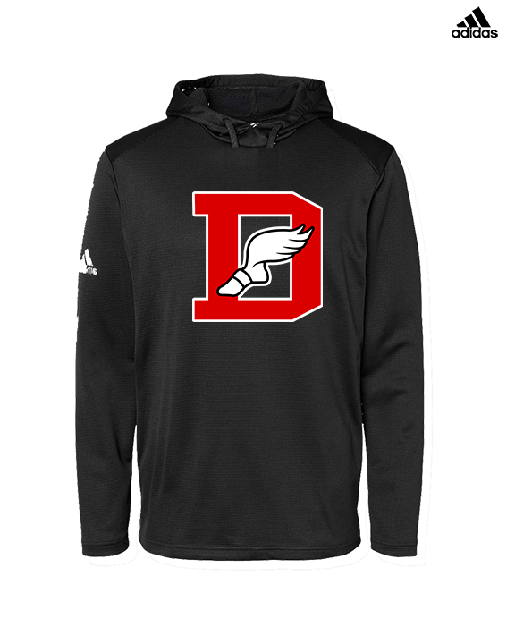 Deerfield HS Track and Field Logo Red D - Mens Adidas Hoodie