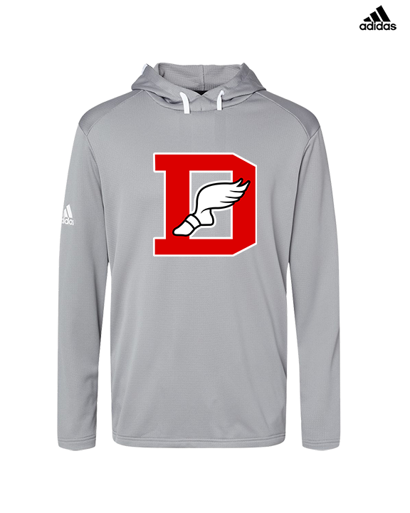 Deerfield HS Track and Field Logo Red D - Mens Adidas Hoodie