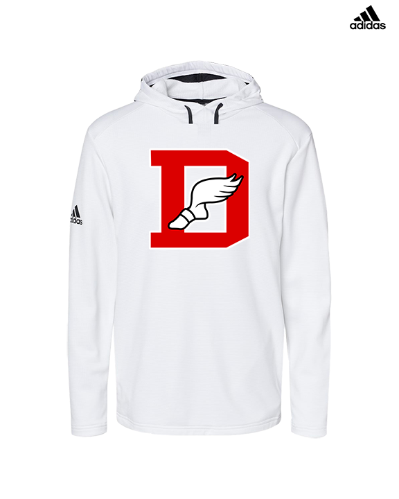 Deerfield HS Track and Field Logo Red D - Mens Adidas Hoodie