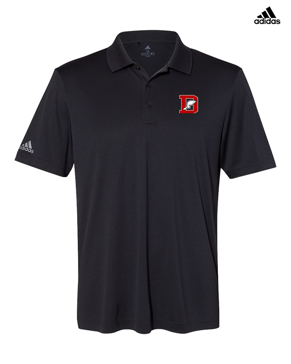 Deerfield HS Track and Field Logo Red D - Mens Adidas Polo