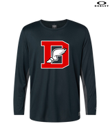 Deerfield HS Track and Field Logo Red D - Mens Oakley Longsleeve