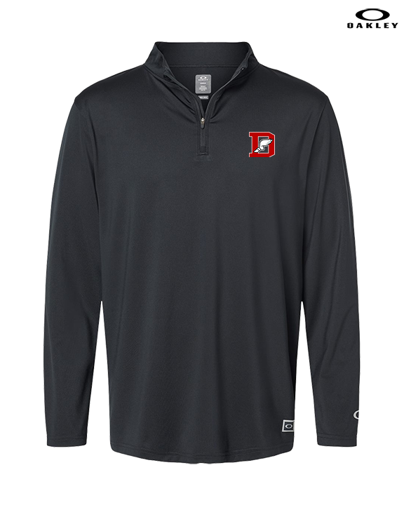 Deerfield HS Track and Field Logo Red D - Mens Oakley Quarter Zip