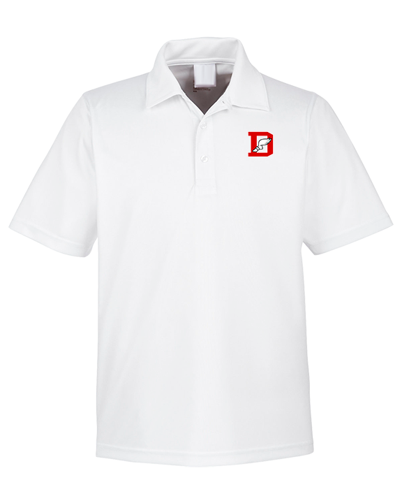 Deerfield HS Track and Field Logo Red D - Mens Polo