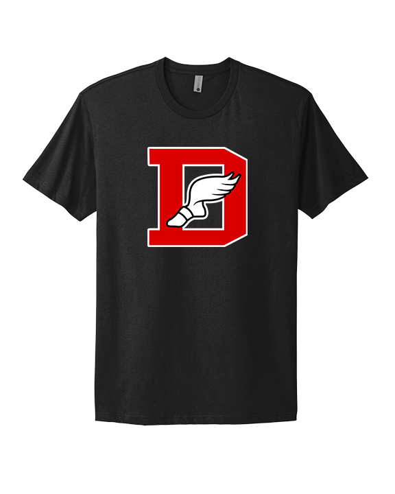 Deerfield HS Track and Field Logo Red D - Mens Select Cotton T-Shirt