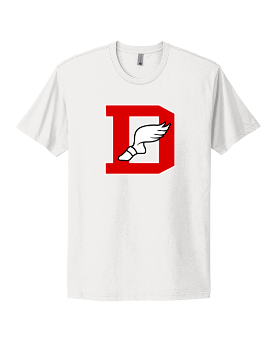 Deerfield HS Track and Field Logo Red D - Mens Select Cotton T-Shirt