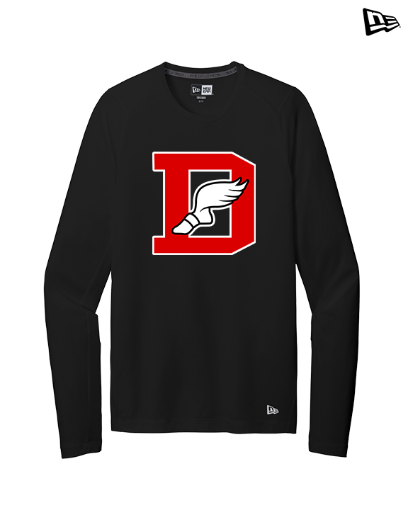 Deerfield HS Track and Field Logo Red D - New Era Performance Long Sleeve