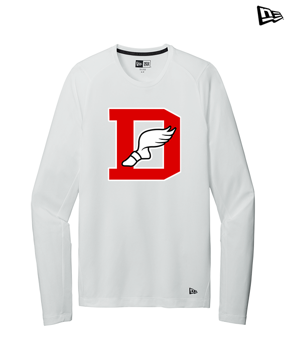 Deerfield HS Track and Field Logo Red D - New Era Performance Long Sleeve