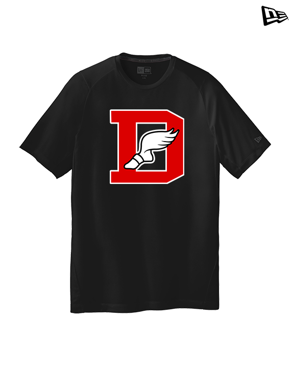 Deerfield HS Track and Field Logo Red D - New Era Performance Shirt
