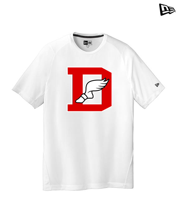 Deerfield HS Track and Field Logo Red D - New Era Performance Shirt