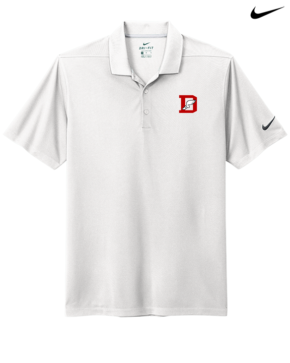 Deerfield HS Track and Field Logo Red D - Nike Polo