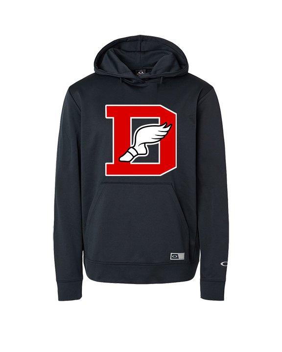 Deerfield HS Track and Field Logo Red D - Oakley Performance Hoodie