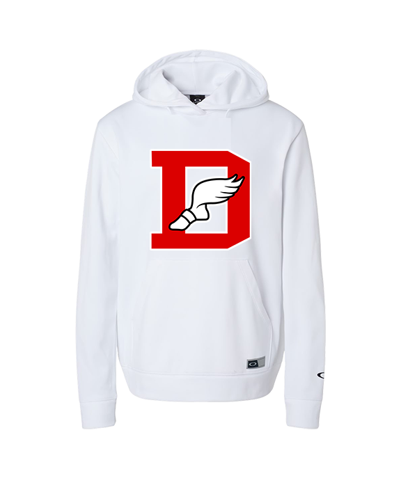 Deerfield HS Track and Field Logo Red D - Oakley Performance Hoodie