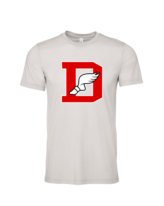 Deerfield HS Track and Field Logo Red D - Tri-Blend Shirt