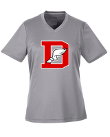 Deerfield HS Track and Field Logo Red D - Womens Performance Shirt