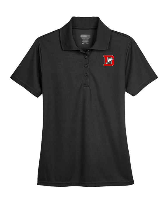 Deerfield HS Track and Field Logo Red D - Womens Polo