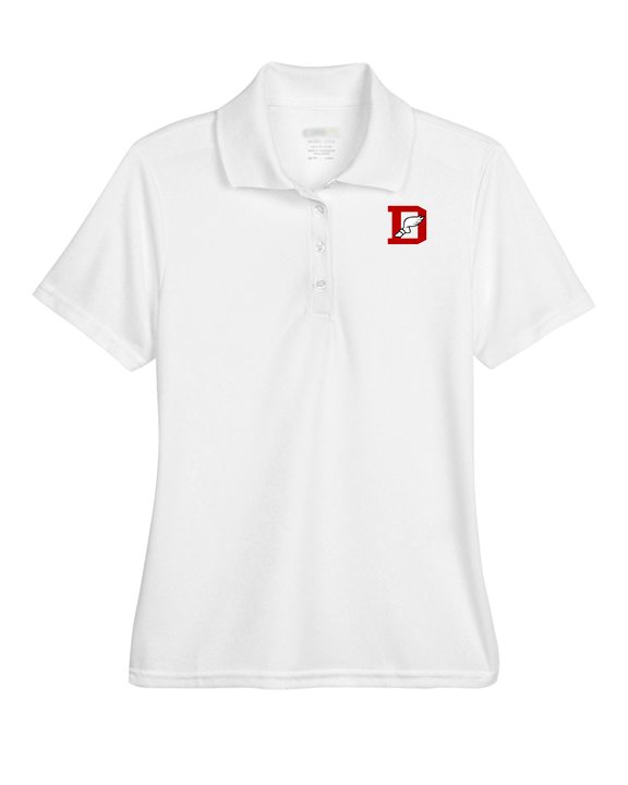 Deerfield HS Track and Field Logo Red D - Womens Polo