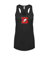 Deerfield HS Track and Field Logo Red D - Womens Tank Top