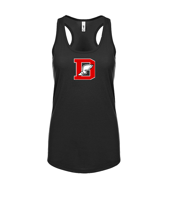 Deerfield HS Track and Field Logo Red D - Womens Tank Top