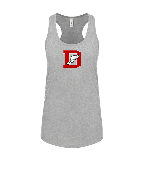 Deerfield HS Track and Field Logo Red D - Womens Tank Top