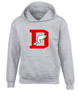 Deerfield HS Track and Field Logo Red D - Youth Hoodie