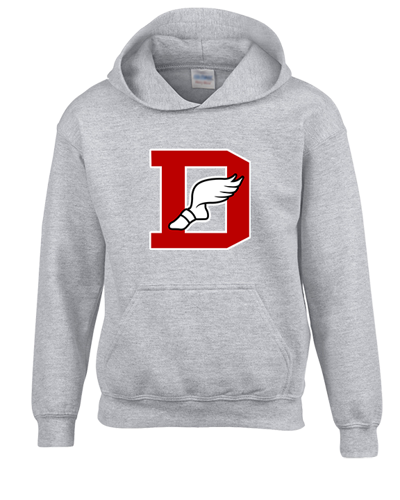 Deerfield HS Track and Field Logo Red D - Youth Hoodie