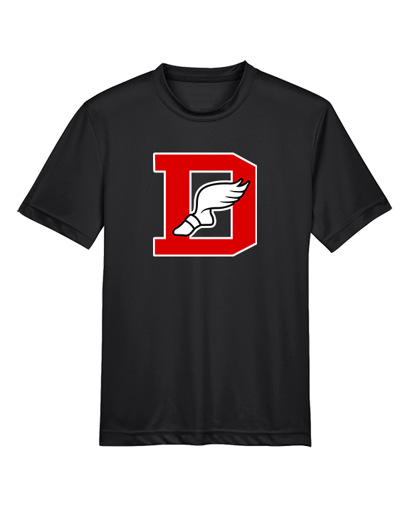 Deerfield HS Track and Field Logo Red D - Youth Performance Shirt