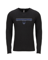 Del Valle HS Track and Field Border - Tri Blend Long Sleeve