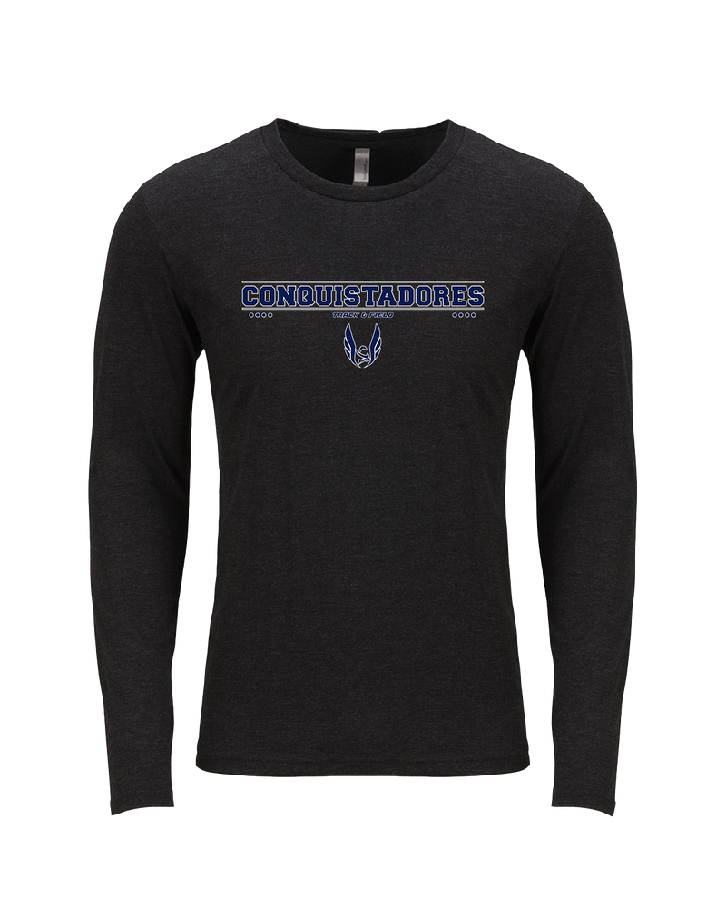 Del Valle HS Track and Field Border - Tri Blend Long Sleeve