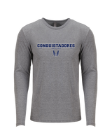 Del Valle HS Track and Field Border - Tri Blend Long Sleeve