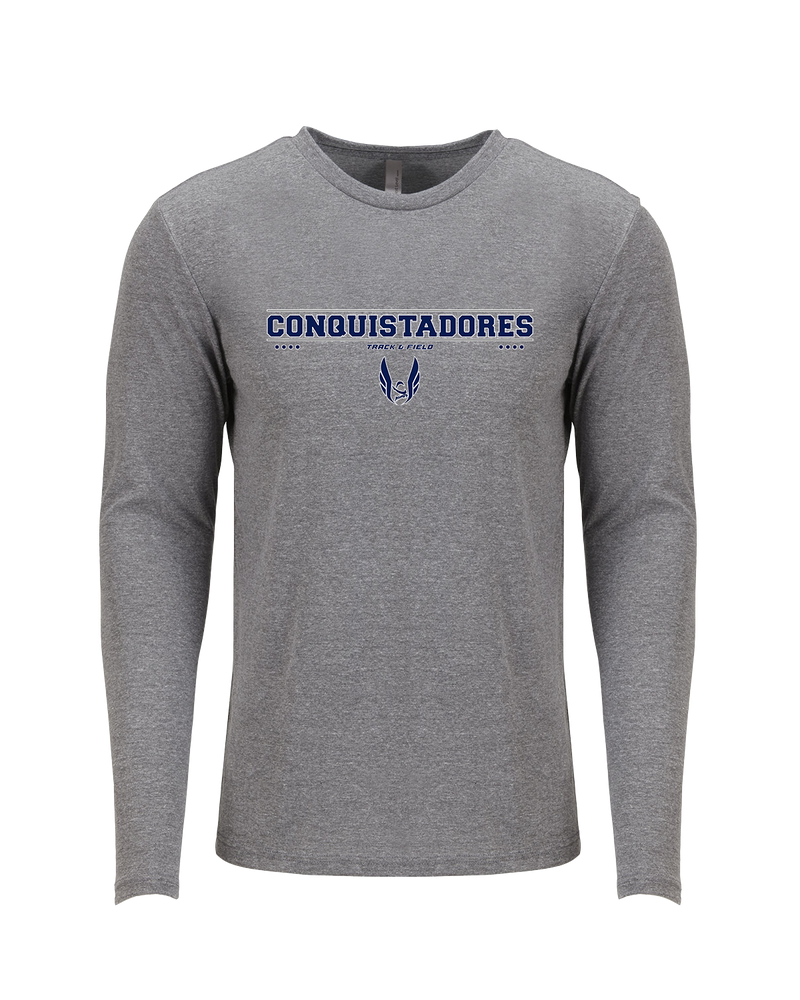 Del Valle HS Track and Field Border - Tri Blend Long Sleeve