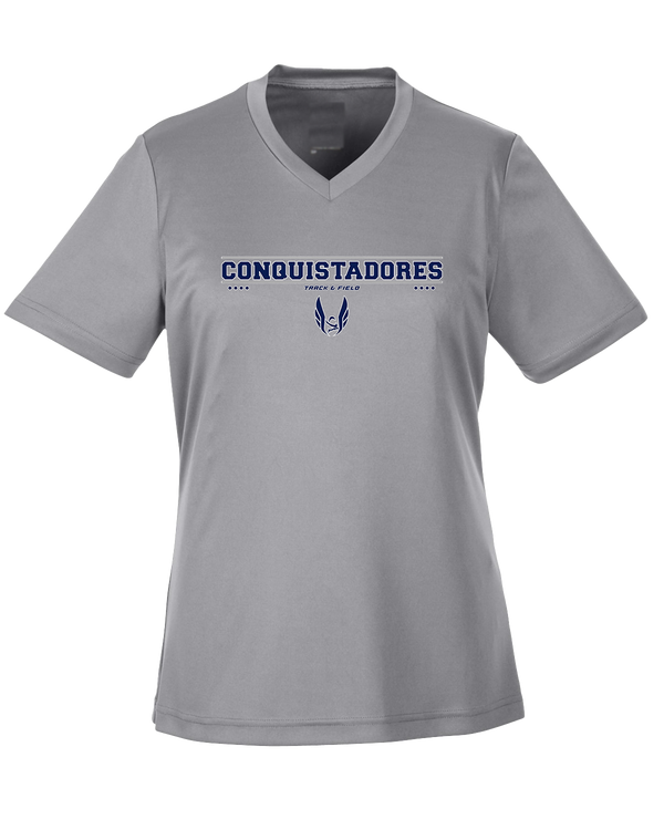 Del Valle HS Track and Field Border - Womens Performance Shirt