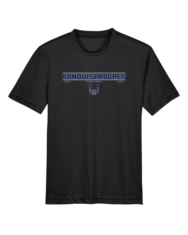 Del Valle HS Track and Field Border - Youth Performance T-Shirt