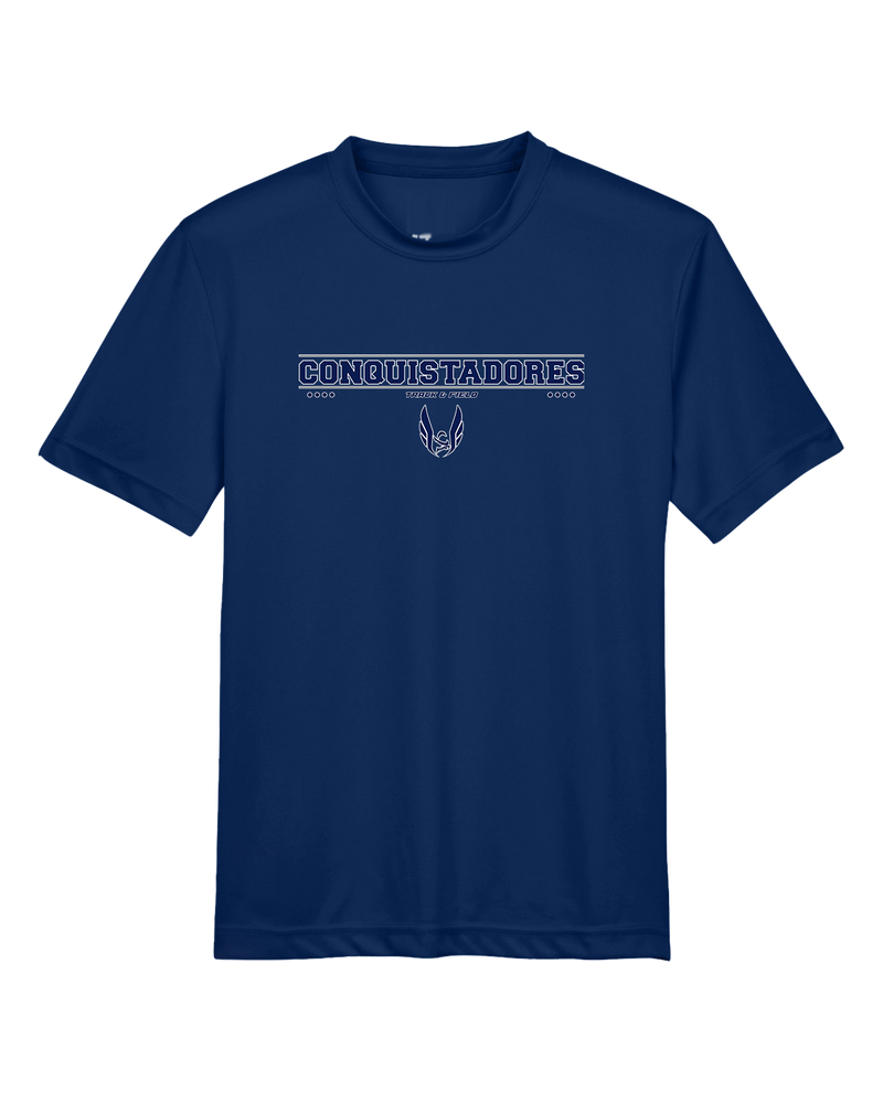 Del Valle HS Track and Field Border - Youth Performance T-Shirt