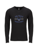 Del Valle HS Track and Field Curve - Tri Blend Long Sleeve