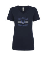Del Valle HS Track and Field Curve - Womens V-Neck