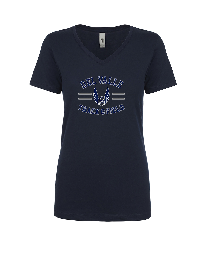 Del Valle HS Track and Field Curve - Womens V-Neck